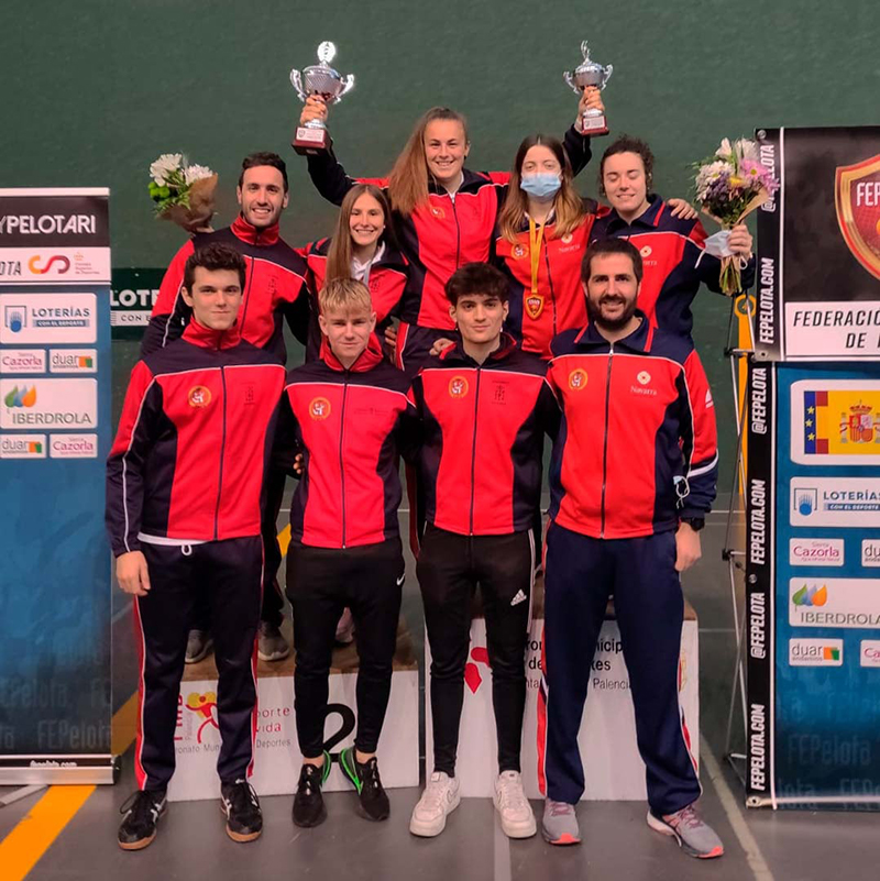 Doblete navarro en el Campeonato de Espa&ntilde;a Sub 22 en Front&oacute;n de 36 metros.